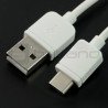 Kabel USB 2.0 typu A - USB 2.0 typu C - 1m bílý - zdjęcie 1