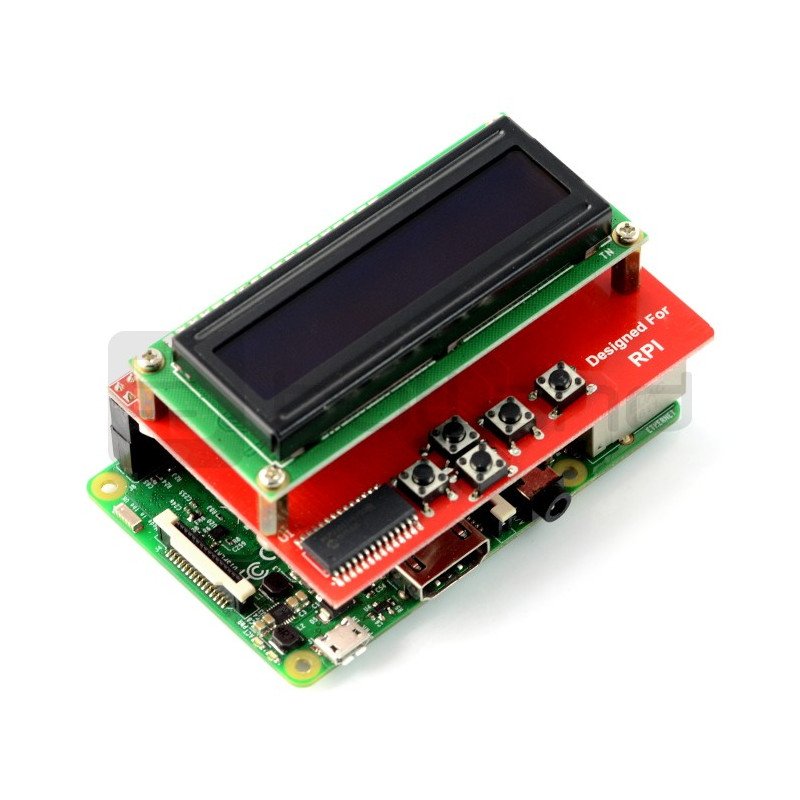 Modul s RGB LCD displejem - překrytí pro Raspberry Pi