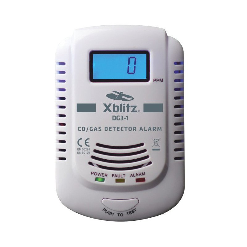 Detektor oxidu uhelnatého a plynu - Xblitz CO / GAS Alarm DG3-1
