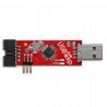 Programátor AVR kompatibilní s páskou USBasp ISP + IDC - červená - zdjęcie 3