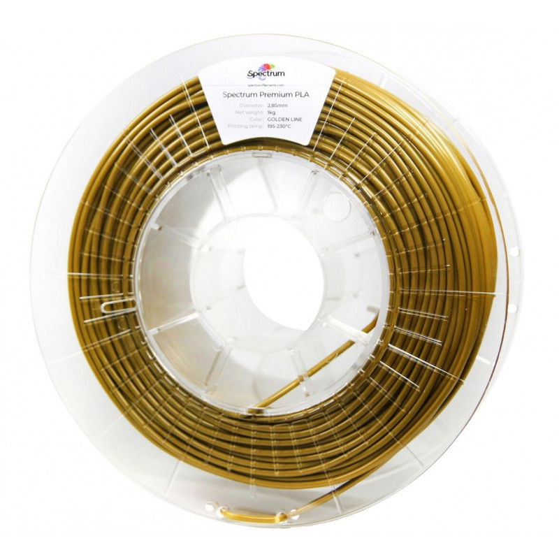 Filament Spectrum PLA 2,85mm 1kg - zlatá linka