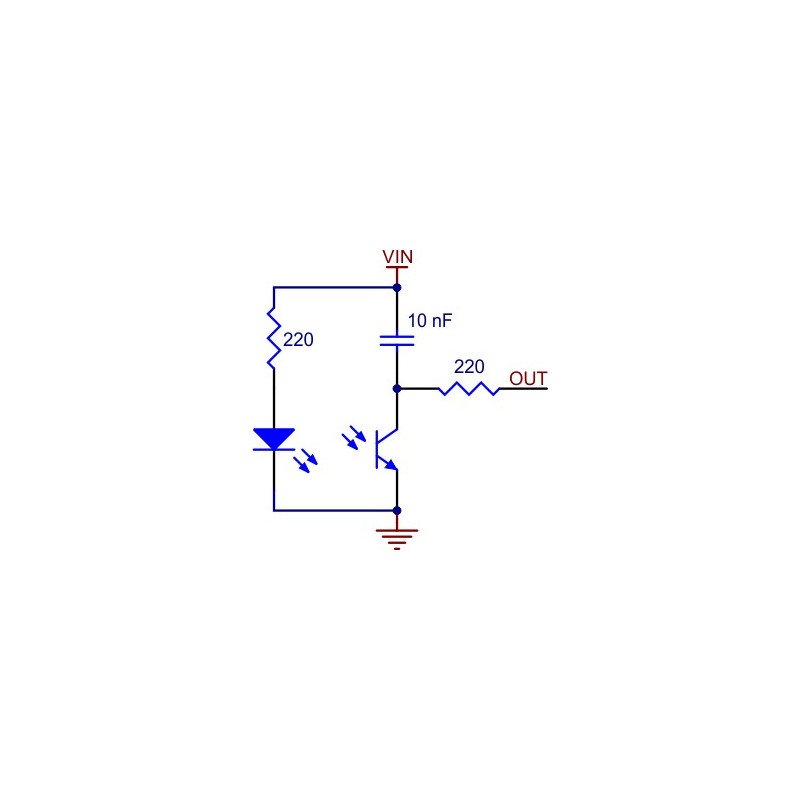 Analogový snímač klepání - QTR-L-1RC (2 ks)