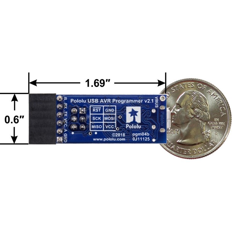 Programátor USB AVR Pololu v2.1 - microUSB 3.3V / 5V