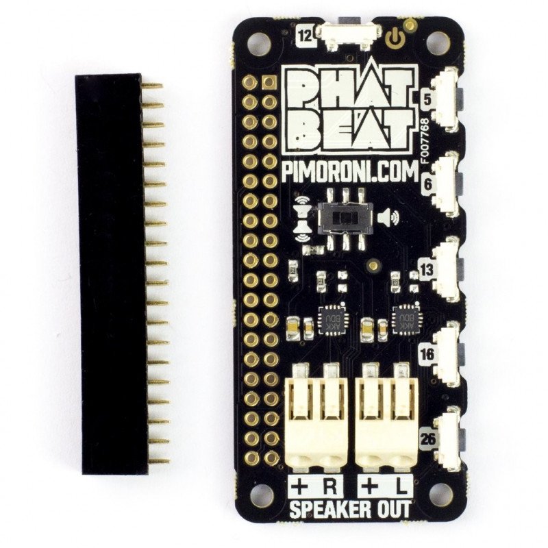 pHAT BEAT - zvuková karta pro Raspberry Pi 3B + / 3/2 / B + / A + / Zero