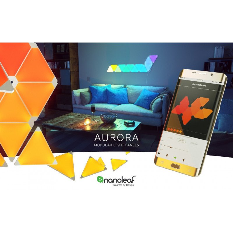 Chytřejší sada světelných panelů Aurora Nanoleaf - 9 panelů + ovladač