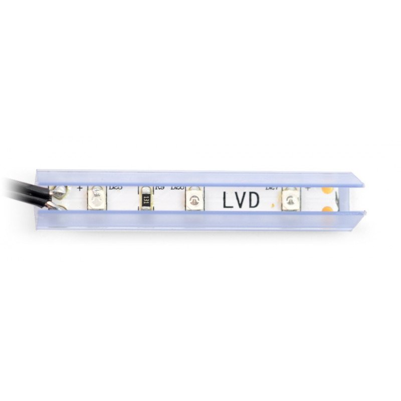 LED osvětlení polic NSS60 - 3 LED, modré - 12V / 0,24 W - nerezová ocel