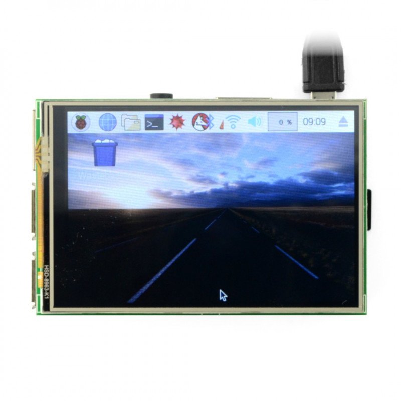 Odporový dotykový displej LCD TFT 3,5 '' 480x320px pro Raspberry Pi 3B / 3/2