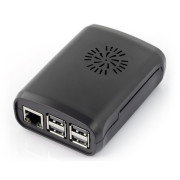 Pouzdro Raspberry Pi Model 3B + / 3B / 2B - černé s ventilátorem