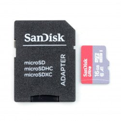 Paměťová karta SanDisk Ultra 653x microSD 16 GB 98 MB / s UHS-I třída 10 s adaptérem
