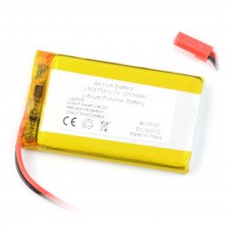 Baterie Akyga 1350mAh 1S 3,7 V Li-Pol - konektor JST-BEC + zásuvka