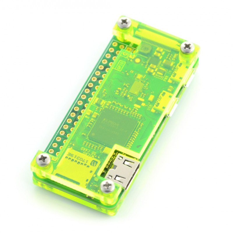 Pouzdro Raspberry Pi Zero - Fluo Open - zelené