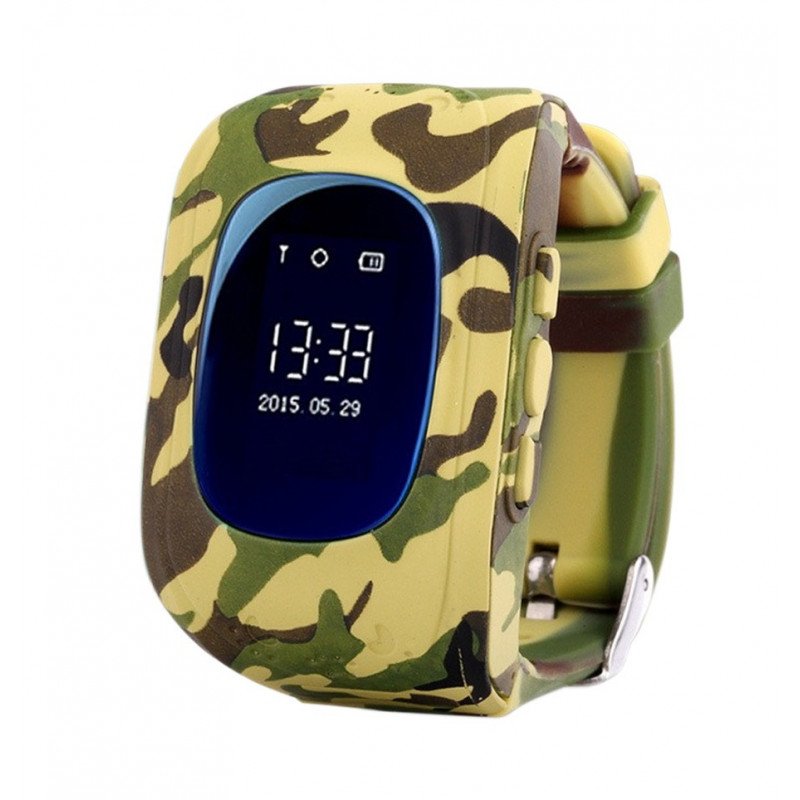 Dětské hodinky s GPS lokátorem AW-K01- vojenské