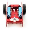 Červený podvozek 2WD 2kolový kovový robotický podvozek s motorovým pohonem - zdjęcie 3
