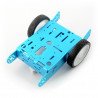 Modrý podvozek 2WD 2kolový kovový robotický podvozek s motorovým pohonem - zdjęcie 1