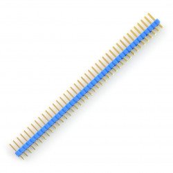 Goldpin vidlice 2x40 přímá rozteč 2,54 mm - modrá