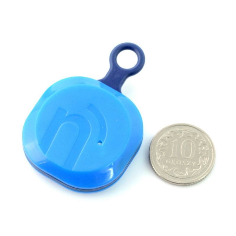 NotiOne Play - lokátor Bluetooth s bzučákem a tlačítkem - modrý