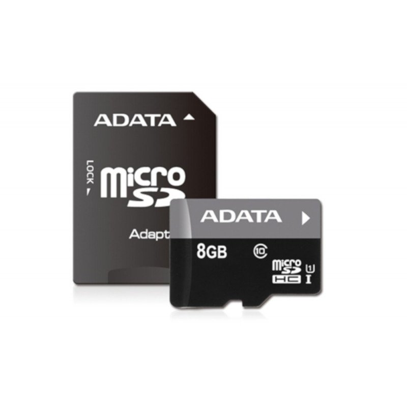 Paměťová karta Adata microSD 8 GB 50 MB / s UHS-I třída 10 s adaptérem