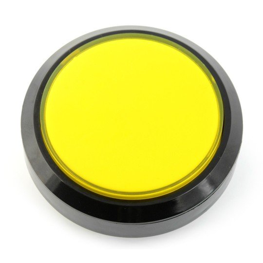 Tlačítko 10cm - žluté - ploché