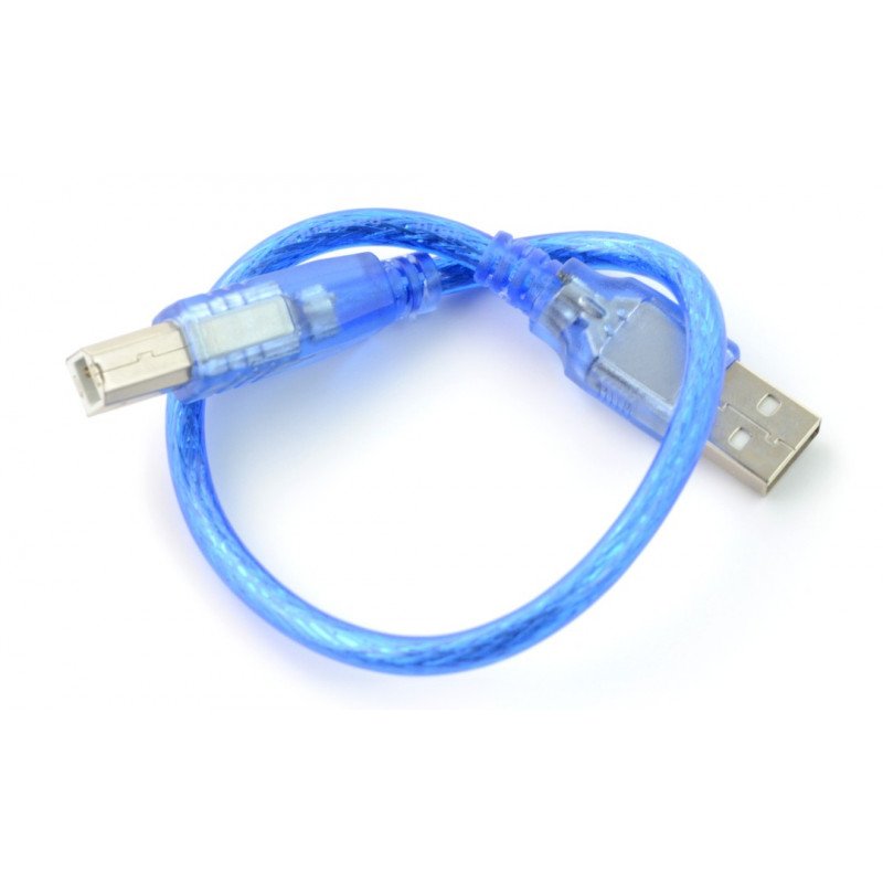 MiniUSB kabel B - A - 30cm - modrý
