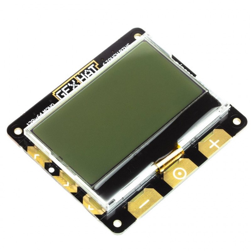 Pimoroni GFX HAT - modul s LCD 2,15 '' 128x64px s RGB podsvícením pro Raspberry Pi