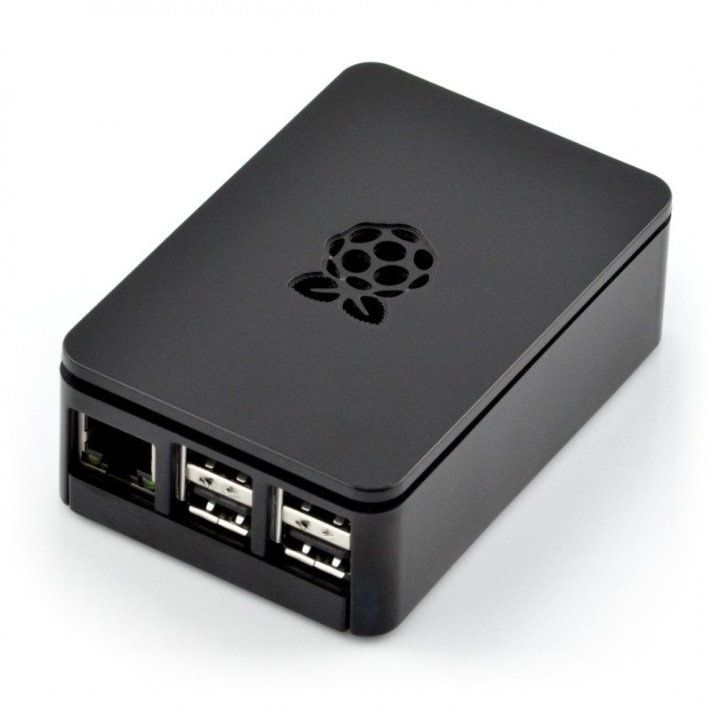 Sada pouzdra Raspberry Pi 3 B + WiFi + RS Pro Plus s krytem - černá