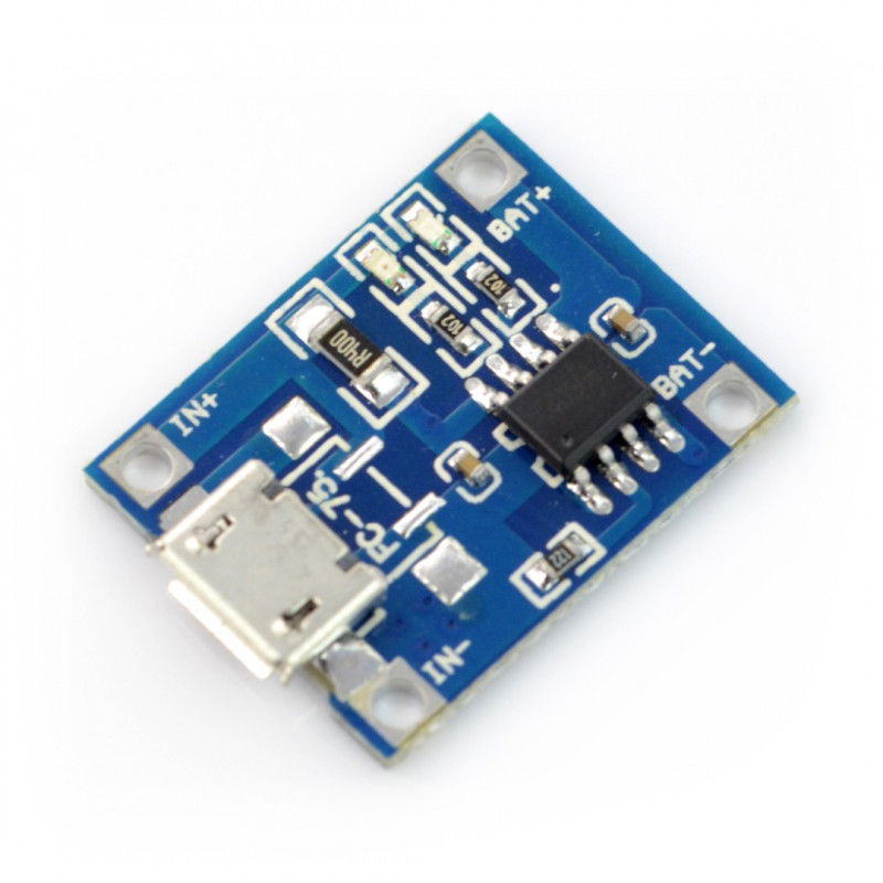 Nabíječka Li-Pol TP4056 pro jeden článek 1S 3,7V MicroUSB