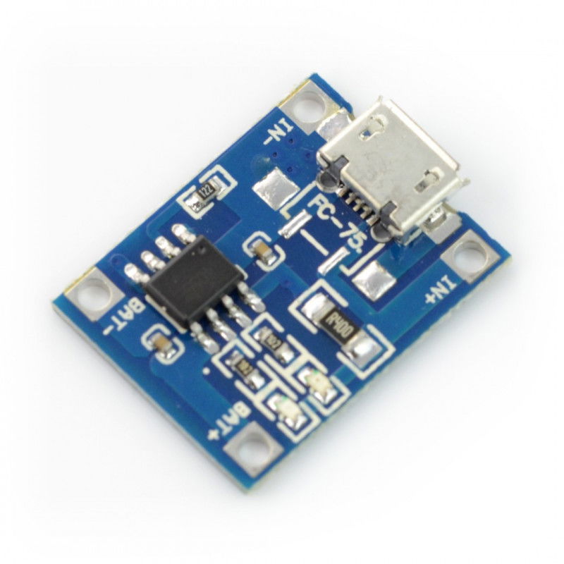 Nabíječka Li-Pol TP4056 pro jeden článek 1S 3,7V MicroUSB