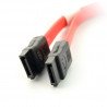Kabel SATA Data III (6 GB / s) M / M 50 cm - červený - zdjęcie 1