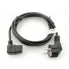 Prodloužení napájecího kabelu CEE 7/7 - IEC 320 C13 1,8 m VDE úhlové - černé - zdjęcie 2