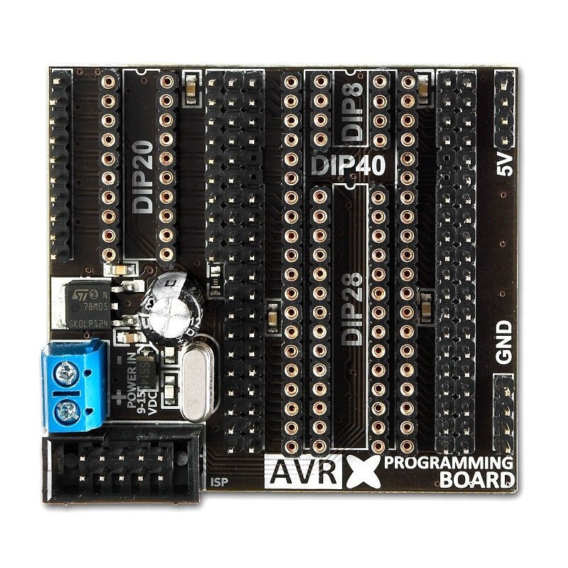 Podstawka programująca dla mikrokontrolerów AVR firmy Atmel