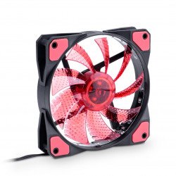 Ventilátor 12V 120x120x25mm Molex - červený