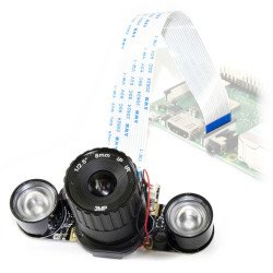 Waveshare Camera HD IR-CUT OV5647 5Mpx (B) - IR den / noc pro Raspberry Pi + IR moduly