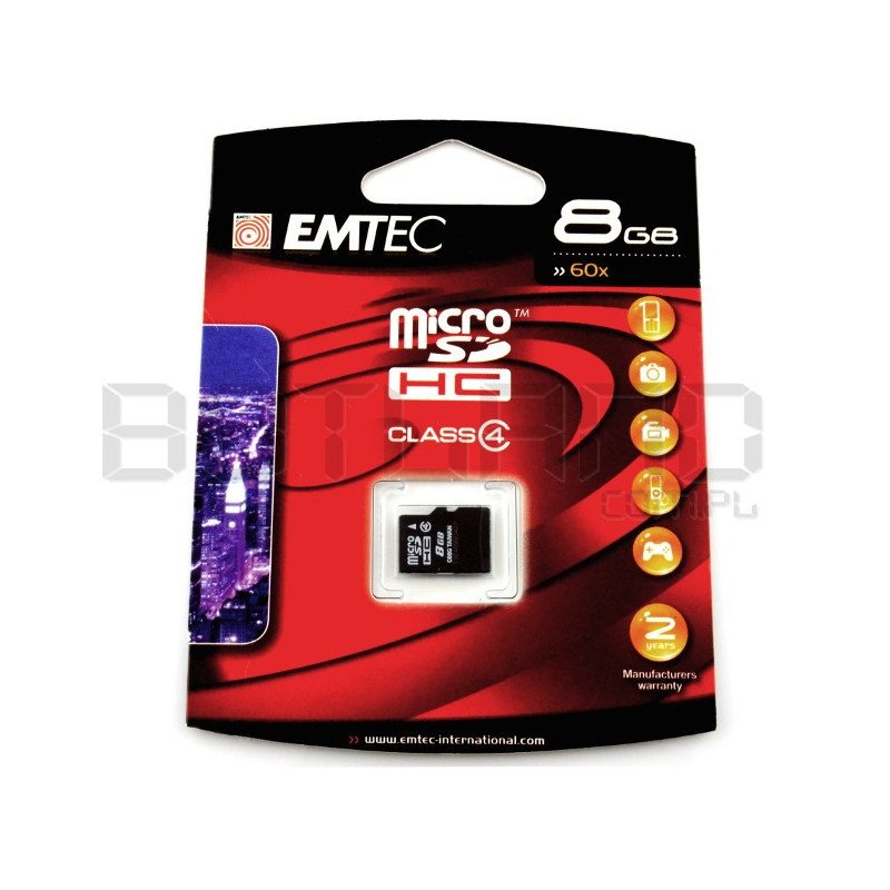 Paměťová karta EMTEC micro SD / SDHC 8 GB třídy 4
