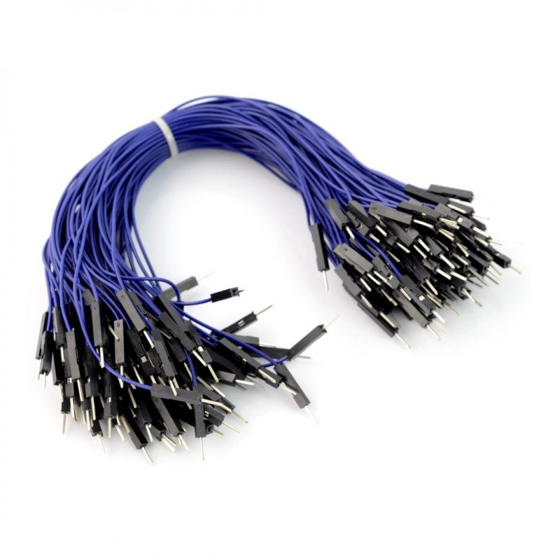 Propojovací kabely samec-samec 20cm modré - 100ks
