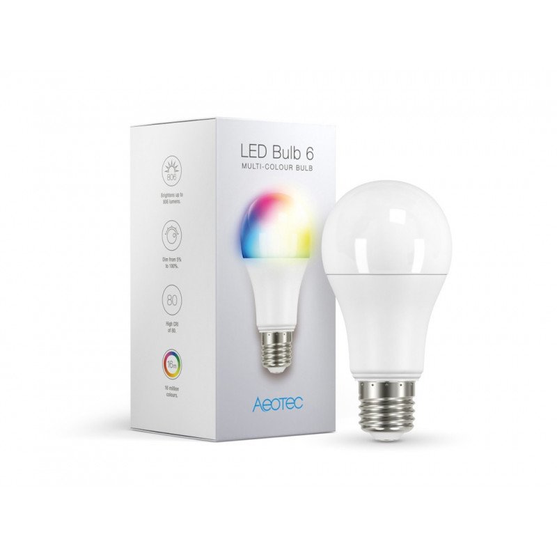 Aeotec LED Bulb 6 Multi-Color - LED žárovka E27 - vícebarevná