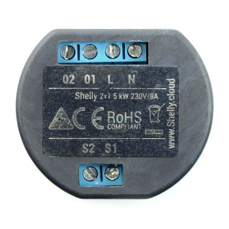 Shelly2 - Double Relay Switch 2x 230V WiFi relé - aplikace pro Android / iOS