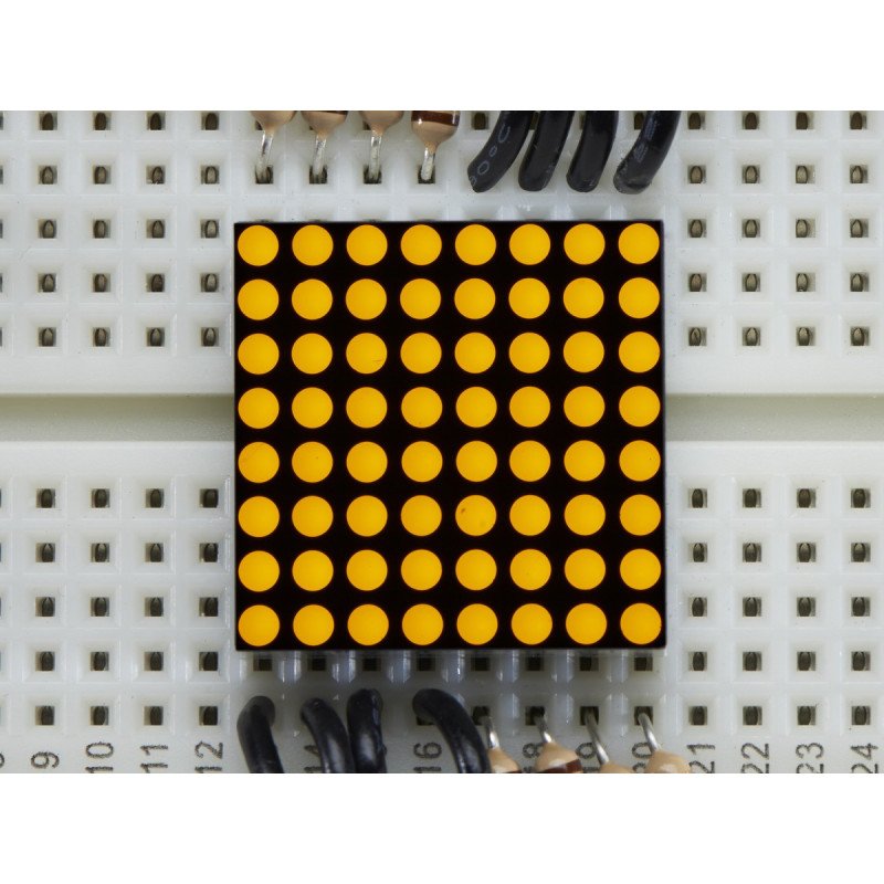Miniaturní 8x8 0,8 '' LED matice - žlutá