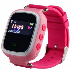 Dětské hodinky s GPS lokátorem - růžové