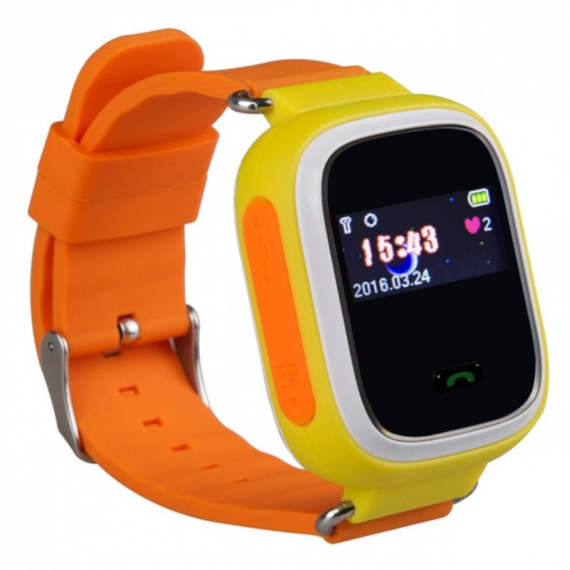 Dětské hodinky s GPS lokátorem - oranžové