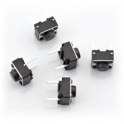 Taktický spínač 6x6, 4,3 mm THT - 5 ks.