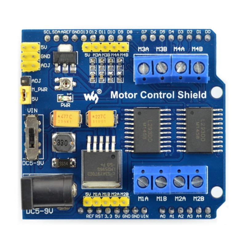 Motor Control Shield - ovladač motoru pro Arduino