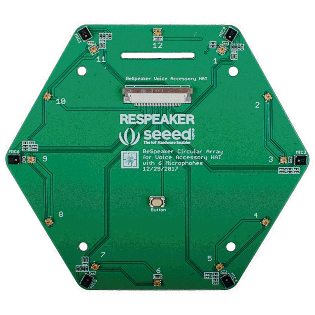 ReSpeaker pro Raspberry Pi - modul se 6 mikrofony