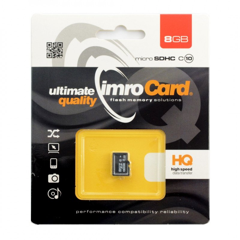 Paměťová karta microSD 8 GB 30 MB / s Imro Ultimate Quality, třída 10