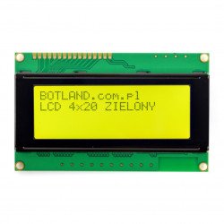 LCD displej 4x20 znaků zelený