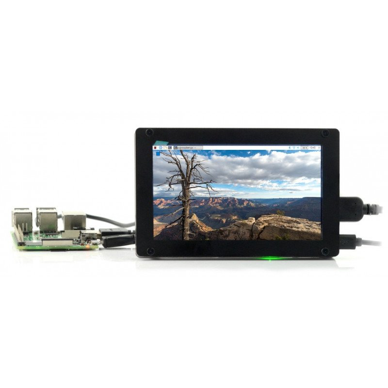 Seeed studio LCD IPS obrazovka 5 "720x1280px HDMI + USB pro Raspberry Pi 3B + / 3B / 2B / Zero černé pouzdro