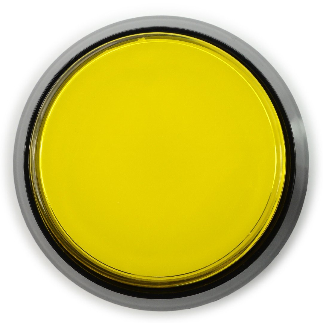Tlačítko Arcade 60 mm černé pouzdro - žluté s podsvícením