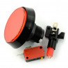 Tlačítko Arkády 60 mm černé pouzdro - červené s podsvícením - zdjęcie 5