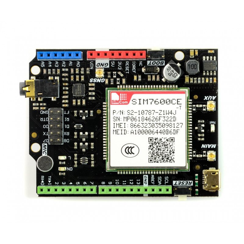 DFRobot Shield GSM / LTE / GPRS / GPS SIM7600CE-T - štít pro Arduino