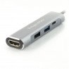 Adaptér (HUB) USB typu C na port HDMI / USB 3.0 / USB 2.0 / C - zdjęcie 3
