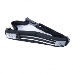 Osvětlený sportovní pás s kapsou - černý